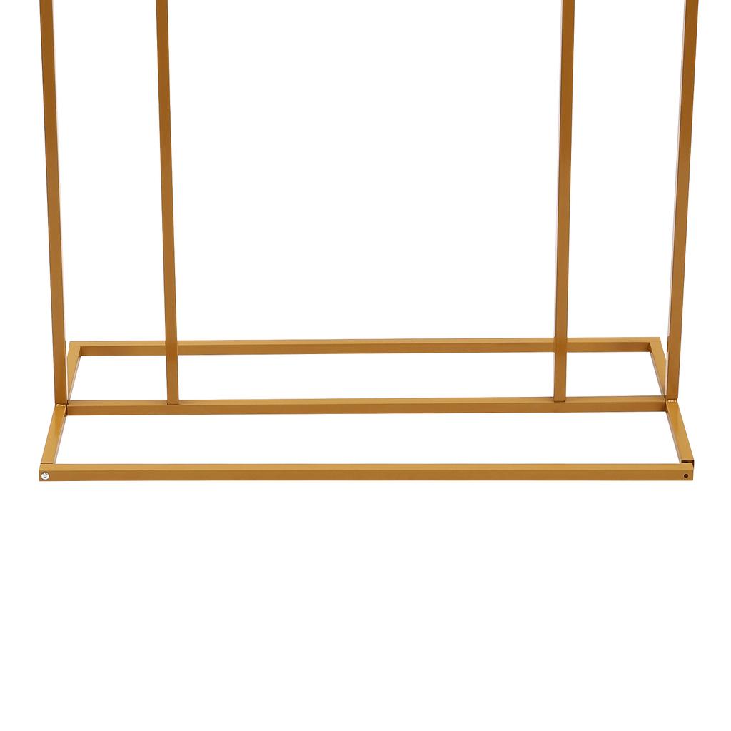 6.56 FT Balloon Wedding Arch Backdrop Stand 2 * 1 M Gold Metal Square Arch Frame Stand for Wedding Ceremony Birthday Party