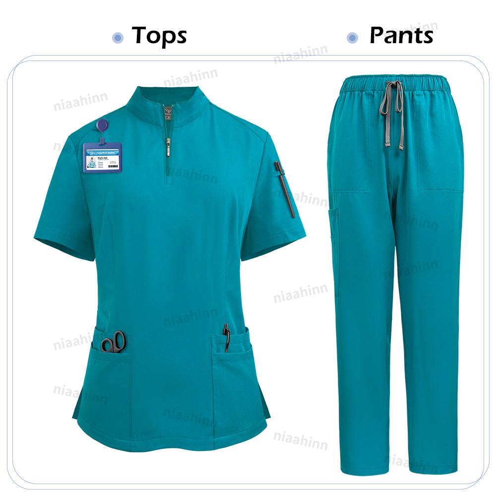 Uniformi chirurgiche Niaahinn, abbigliamento medico per donna, multicolore, per clinica veterinaria, ospedale per animali, clinica dentistica.