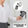 Portatarjetas Deslizante Portacarnet Retráctil de ABS con Cordón Desmontable para Puntos de Control de Seguridad y Eventos