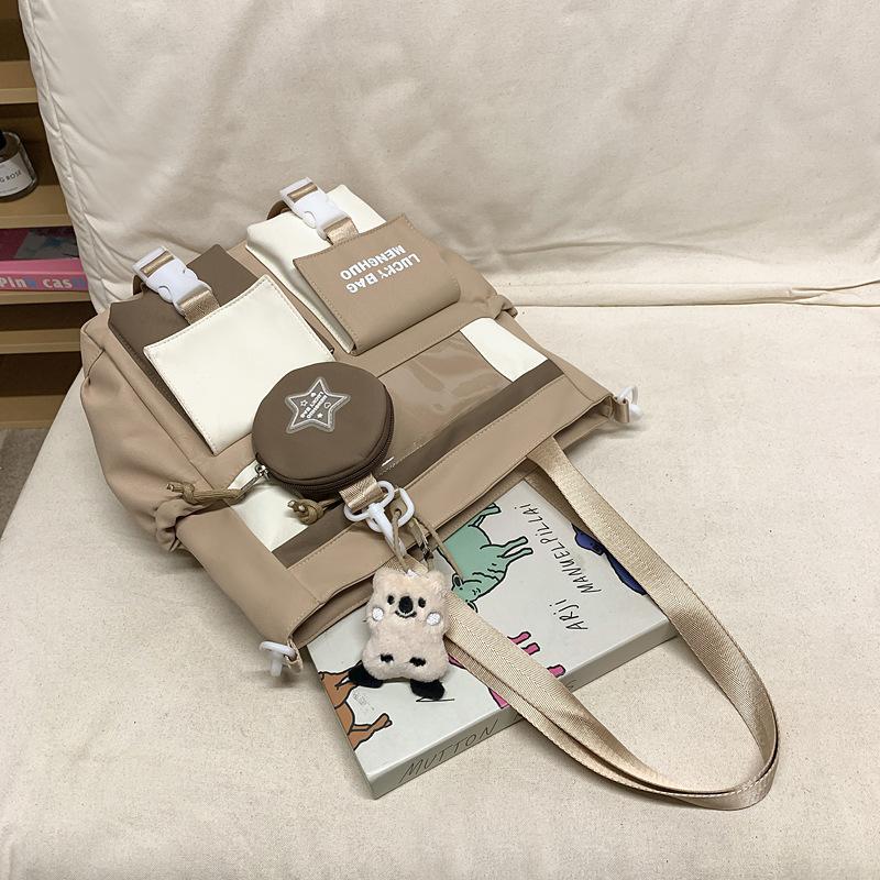 Stor kapasitet Videregående skoleelever Kvinne Koreansk Harajuku Veske Fritid Søt Smerteveske Ungdomsskole Ryggsekk Ryggsekk.