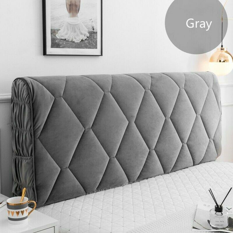 European Style Luxury Thicken Bed Headboard Cover Soft Bed Head Back Decor Protector Slipcover Elastic All-inclusive