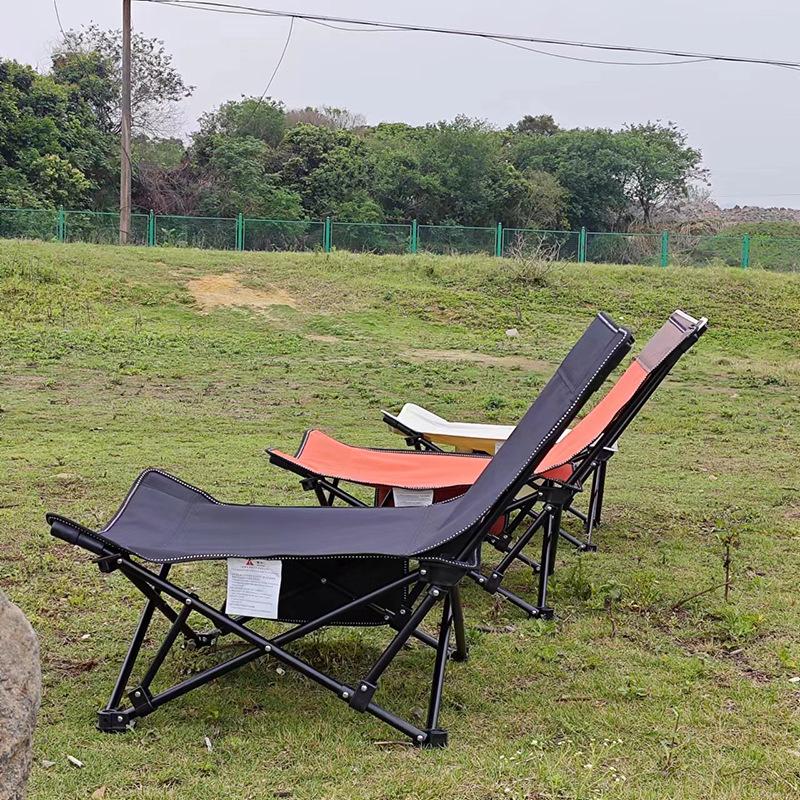 Tragbarer Outdoor-Klappstuhl: Leicht, halb zurücklehnbar für Nickerchen im Büro, Camping und Angeln