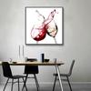 WCIC New Wine Glasses Clink Decoration Painting Art Cloth Home Background Wall Decoration Hanging Painting