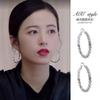2021 New Trendy Vintage Punk Oversized Big Circle Chunky Hoop Diamond Dangle Statement Earrings for Women for Wedding