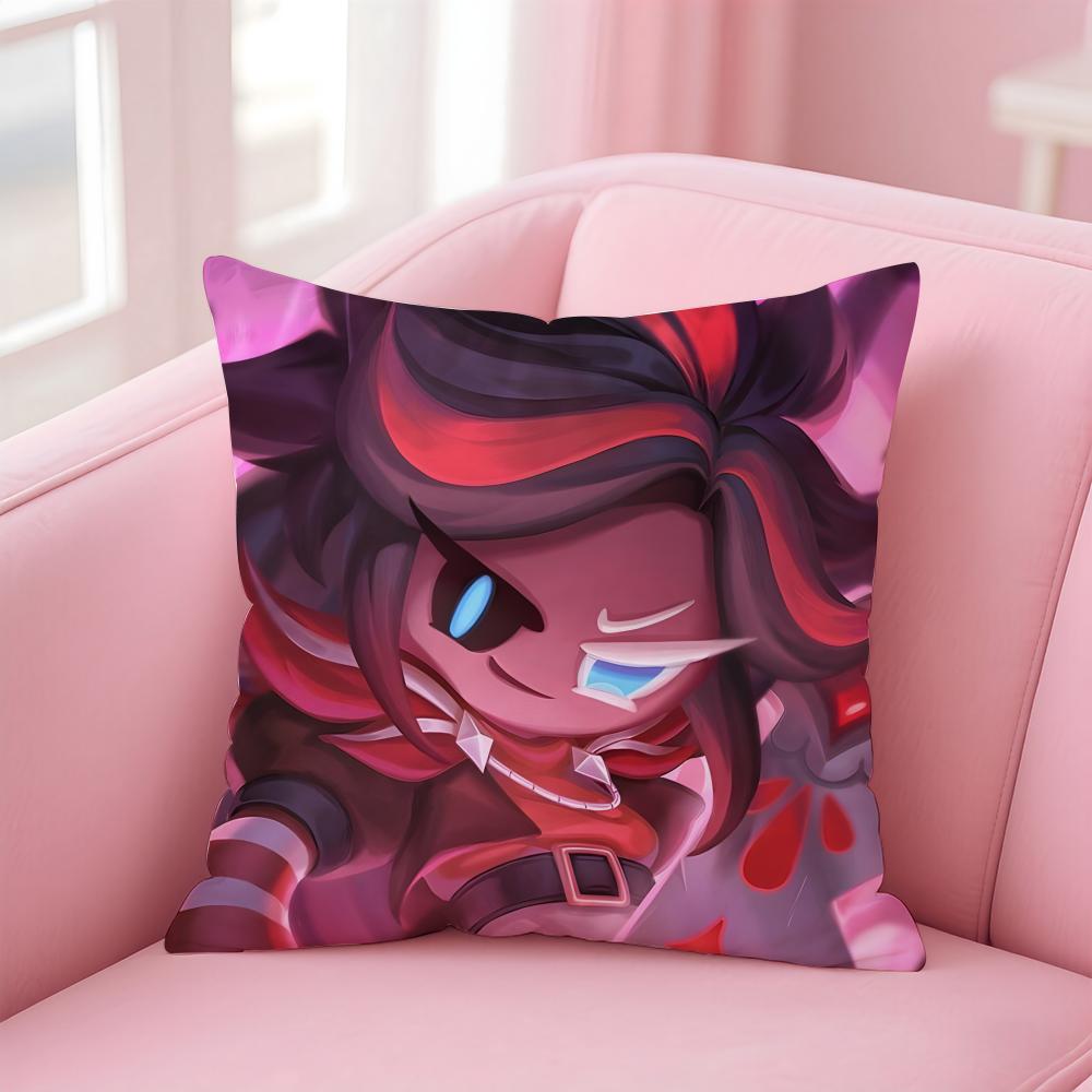 Fashion Cute C-Cookie Run Kingdom Icons Cushion Cover Pillow Case Soft Friendly Fabric & Concealed Zipper
