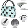 Reusable Lunch Bag Boston Terrier and Dog Insulated Lunch Box Cooler Tote Bag Organizer Bag for Work Outdoor Picnic