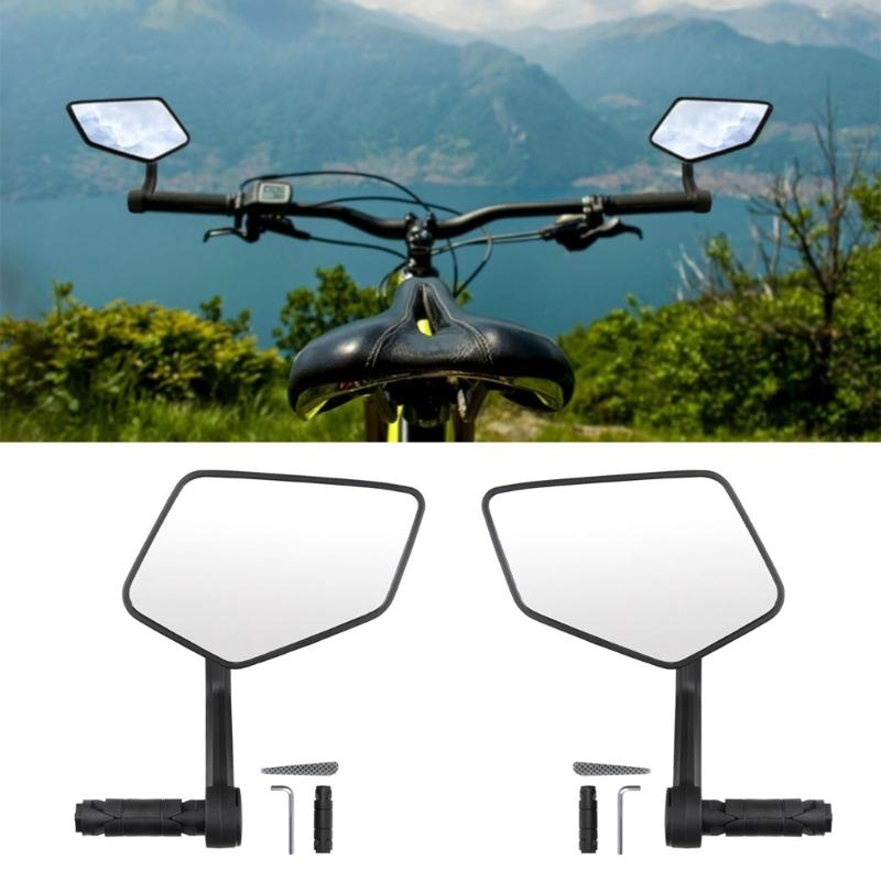 Handlebar Bike Mirror, Bicycles Cycling Rear View Mirrors, 360 Degree Adjustable Rotatable Handlebar Mounted Bike Mirror