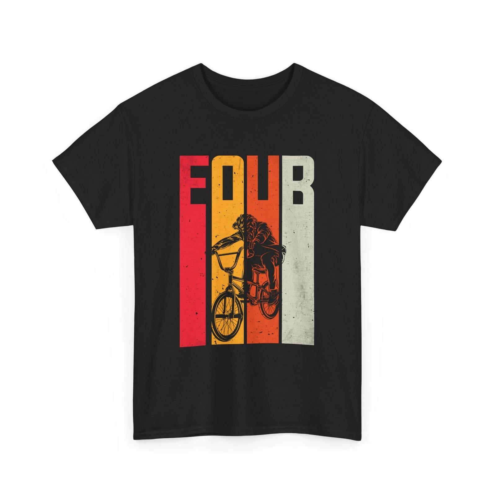 Cyclist T-Shirt | Bicycle Shirt | Retro Four BMX-Bicycle T-Shirt M