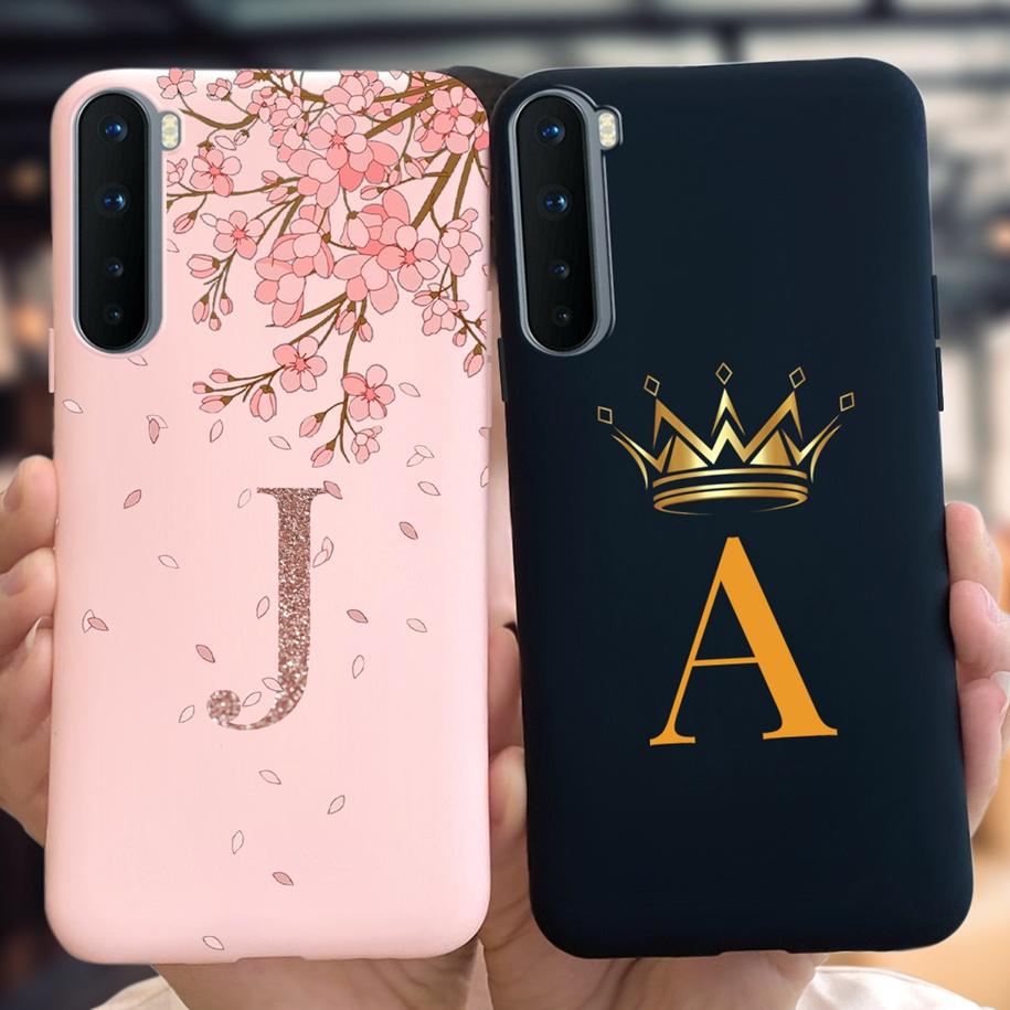 Für Oneplus Nord Hülle AC2001 AC2003 Handyhülle Mode Krone Buchstaben Schlank Matt Capa Weiche Funda Für One Plus Nord 1+Nord Bumper