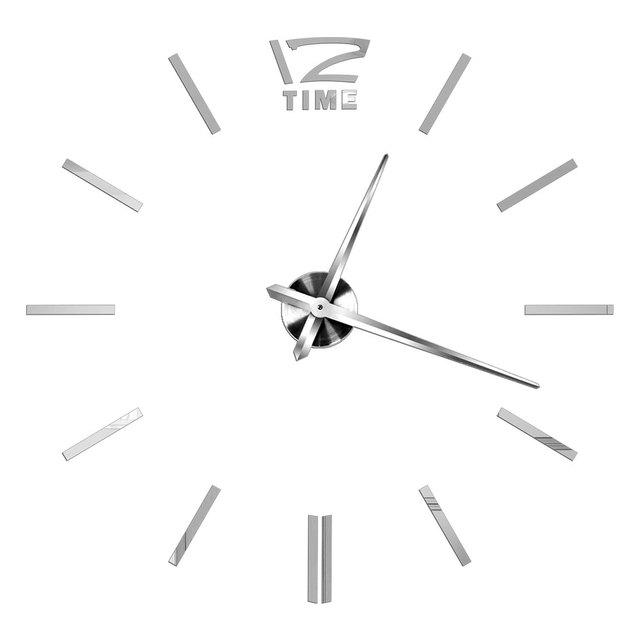 Velké nástěnné hodiny Reloj De Pared DIY Quartz hodinky Akrylové zrcadlové samolepky Horloge Murale Home Decor Hodiny Moderní design