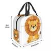 Cute Lion Cartoon Insulated Lunch Bag for Women Kids Portable Food Boxes Thermal Lunch Box Tote