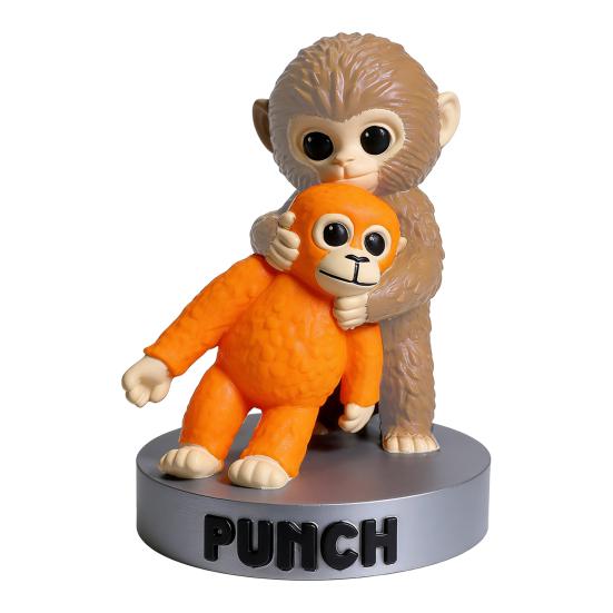 Фигурка обезьяны, 3D-печать, милая обезьянка, держащая мягкую игрушку, настольное украшение для гостиной, спальни, украшение для стола