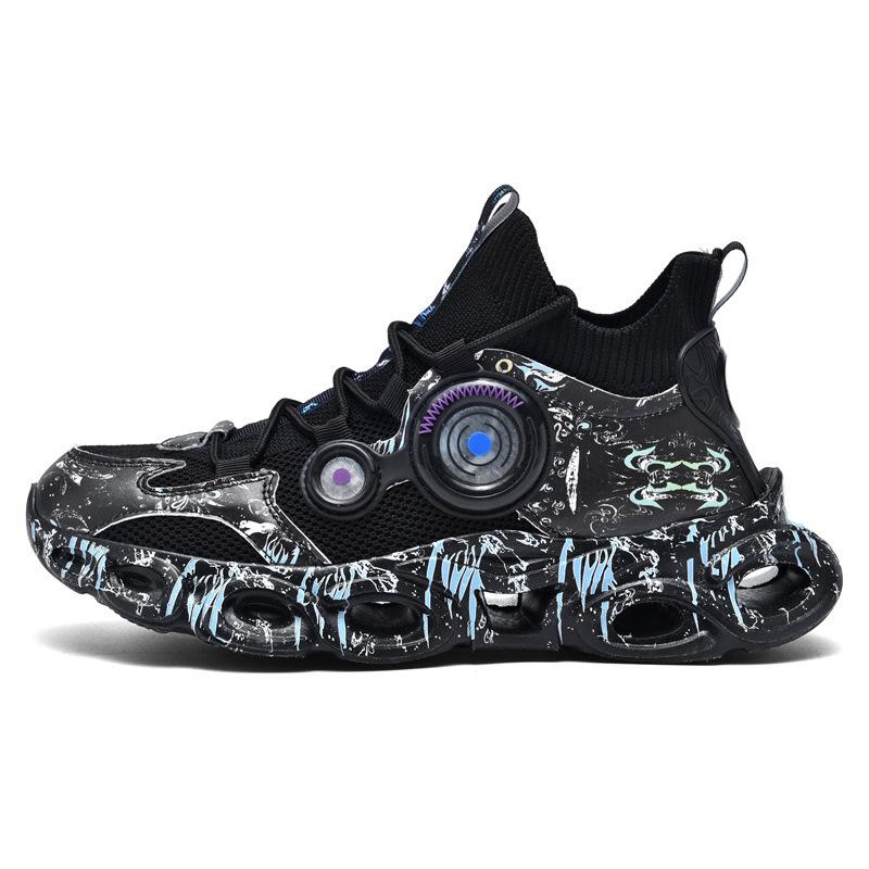 

Sports shoes Large size men s casual sports shoes Flying woven high top breathable running trend versatile 39