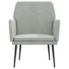 Vidaxl Fotel, Jasnoszary, 62X79X79 Cm, Obity Aksamitem