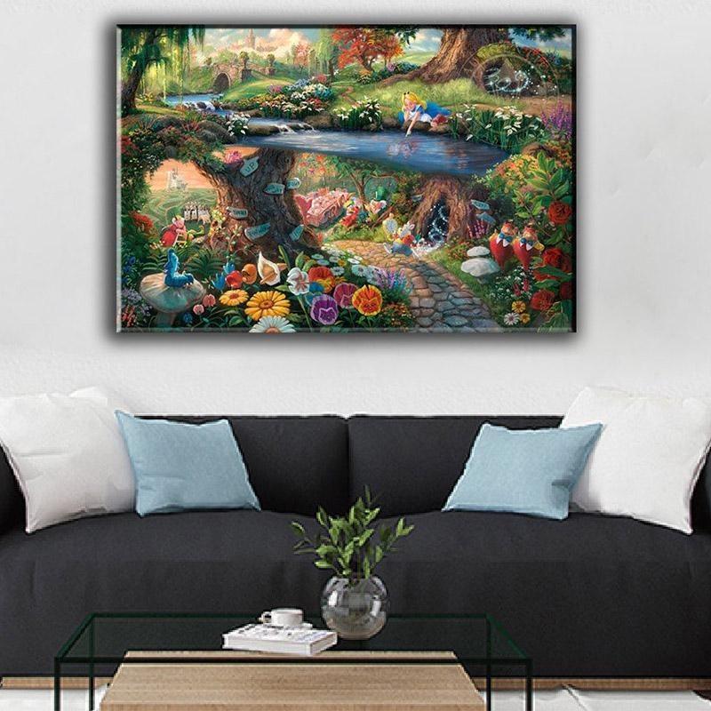 Meerjungfrauenprinzessin Leinwand Wandkunst Modernes Märchen Schlafzimmer Kinderzimmer Dekorative Malerei