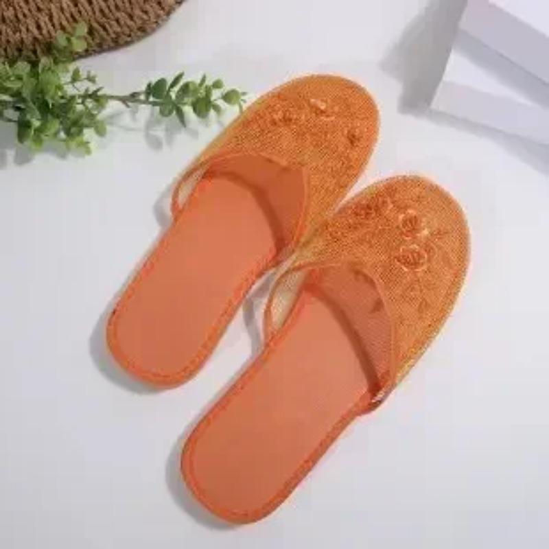 

Женская обувь с закрытым носком женские тапочки сетчатые дышащие повседневные сетчатые женские цветочные туфли на плоской подошве с наружными женскими сандалиями 36