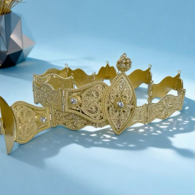 Traditional Caucasian Ethnic Belt Zinc Alloyed Retro Design Waist Sash For Men Women And Kids Fashion Accessory