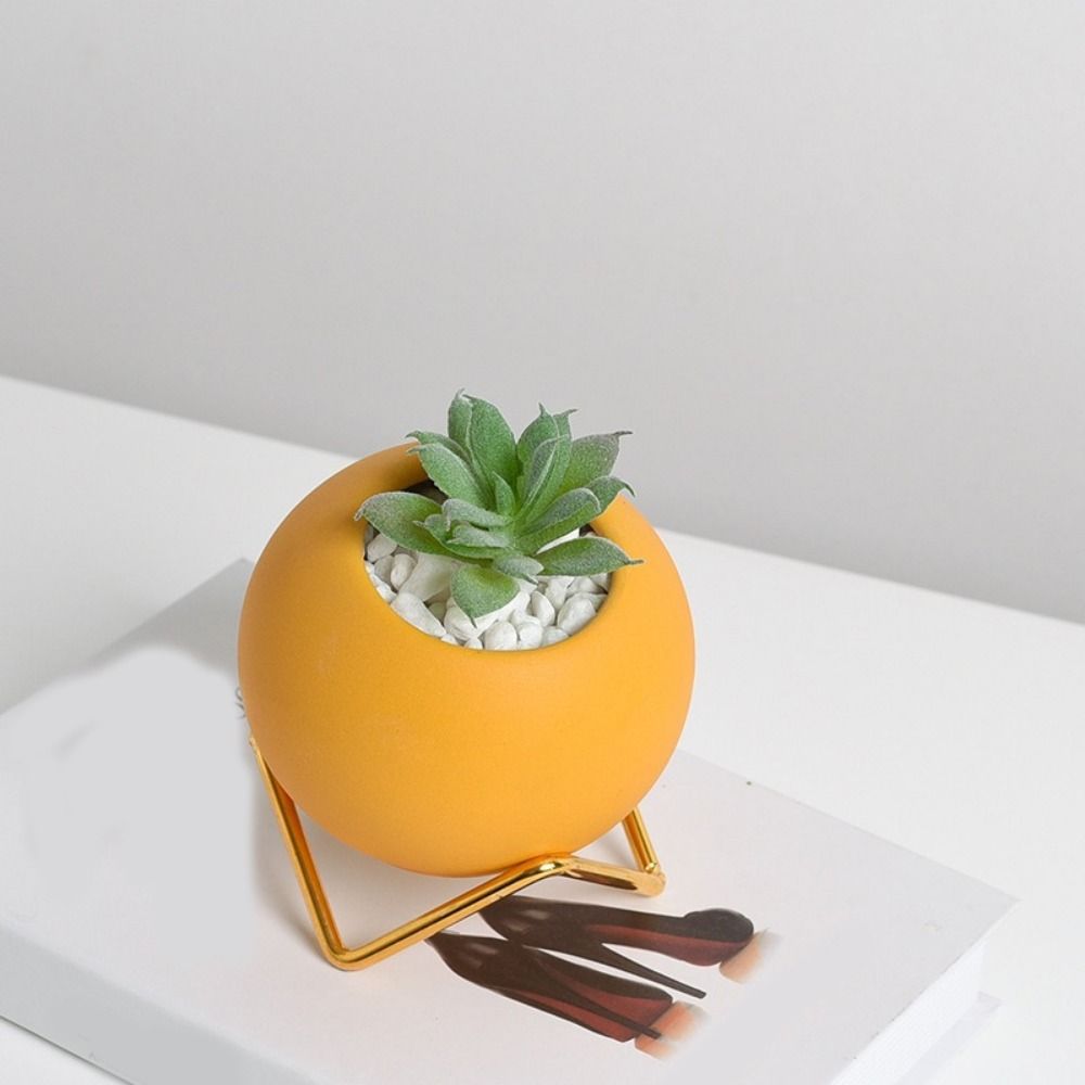 Nordischer Stil Runde Kugel Keramikvase Dekorative Pflanztopf Eleganter Blumentopf Büro