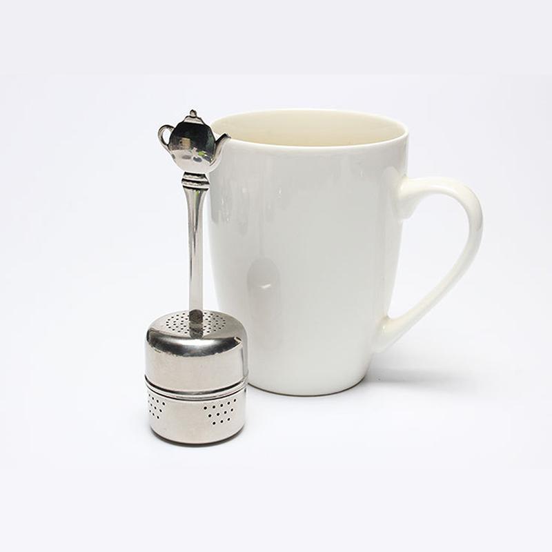 Infusore per Tè in Acciaio Inossidabile Colino Cilindrico Filtro per Spezie Erbe Palline Condimento Catena Appendi Accessori da Cucina