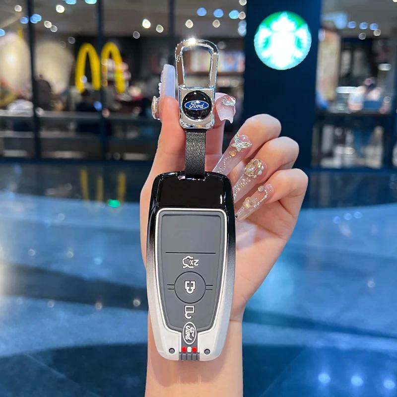 Car Sticker Ford Car Remote Key Case Full Cover Fob Auto Accessories For Ford Fusion Mustang Explorer F150 F250 F350 EcoSport Ed