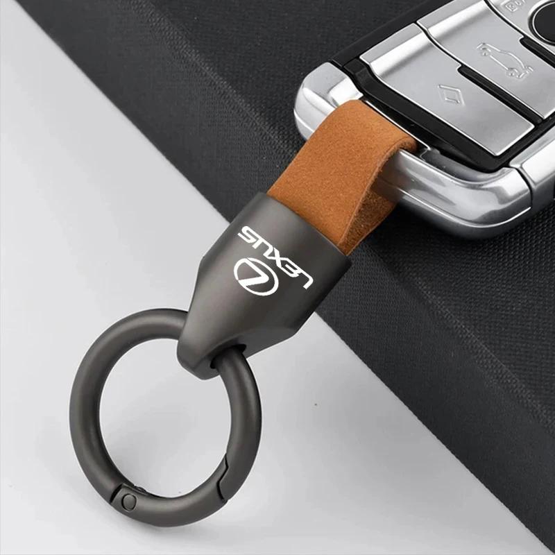 Luxury Men Women Suede/Metal Key Chain Fashion Keychain Key Ring Holder For Lexus LS LC RZ IS350 ES300 GS350 CT200h GX460 LX570