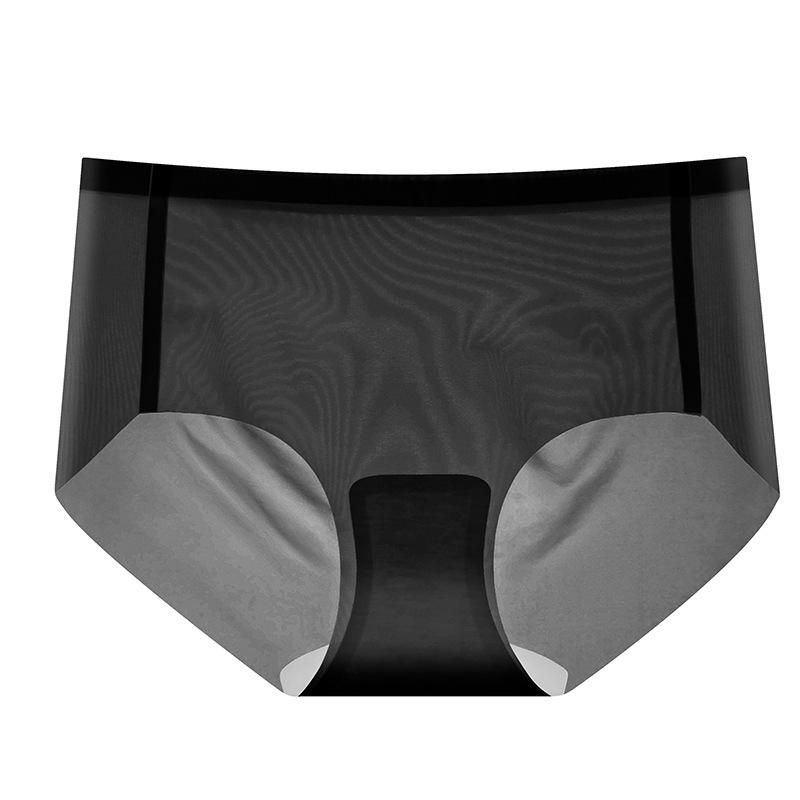 Women s Summer 10A Antibacterial Silk Inner Ice Silk Quick Dry No Trace Breathable Mid Waist Triangle Briefs M