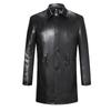 New Genuine Leather Jacket Men's Sheepskin Jacket Loose Large Size Plus Velvet Dad Leather Jacket Lapel Windbreaker
