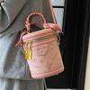 High-quality Cute Embossed Light Luxury High-end Portable Cylinder Bag Niche Design Versatile Temperament Messenger Women's Bag