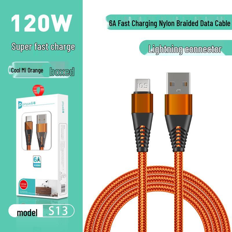 Pin Yue S13 6A Fast Charging Cable for Apple, Xiaomi, Honor, Huawei USB-C Devices