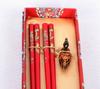 wood chopsticks 2 pairs with holders Chinese characteristics China Affairs presents best gift chopsticks souvenir