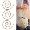 3Pcs Spiral Cable Knitting Needle Lightweight Convenient Stainless Steel Household Knitting Needle for   Scarves Shawls Hats