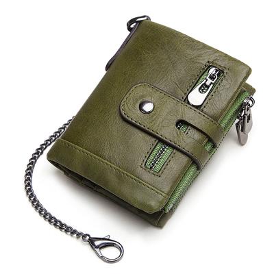 Geldbörse für Männer und Große Münz- und Kartentasche Hergestellt von Top Wallet Business Grün Damen, Bifold, Kapazität, Stauraum, Beliebt, Handwerker, Geschenk,
