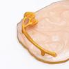Luxury Marble Finish Leaf Handle Serving Tray – Gold Accents