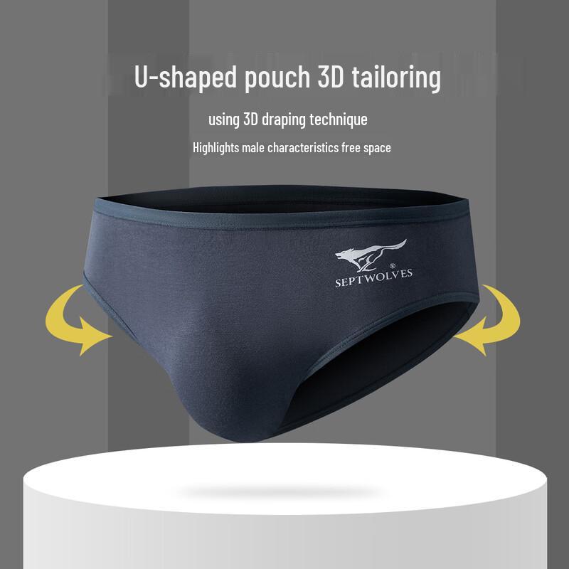 Sevenwolves Men's Pure Cotton Briefs