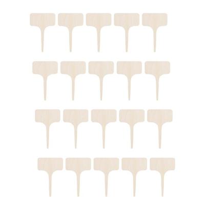 20Pcs Wooden Plant T-type Labels Markers Nursery Garden Labels Seedling Tray Pots Decoration Garden Labels Accessories