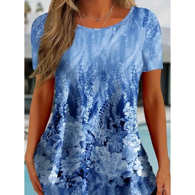 3D Printed Summer Women's T-Shirt Breathable Versatile Fashion Trend Daily Wear Tops Comfortable Polyester Tees