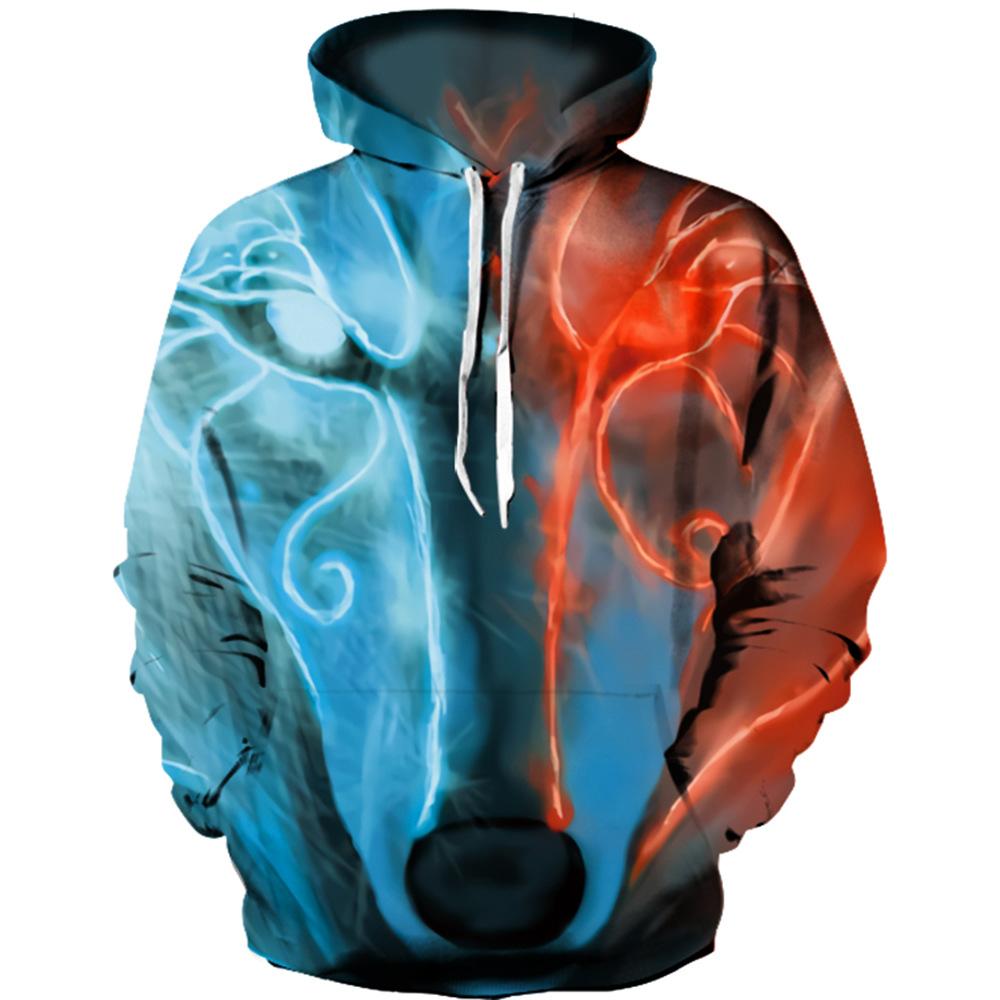 New Fashion Eagle Hoodie Funny Hooded Sweatshir Men's and Women's Long Sleeve Animal Pullover Shirt