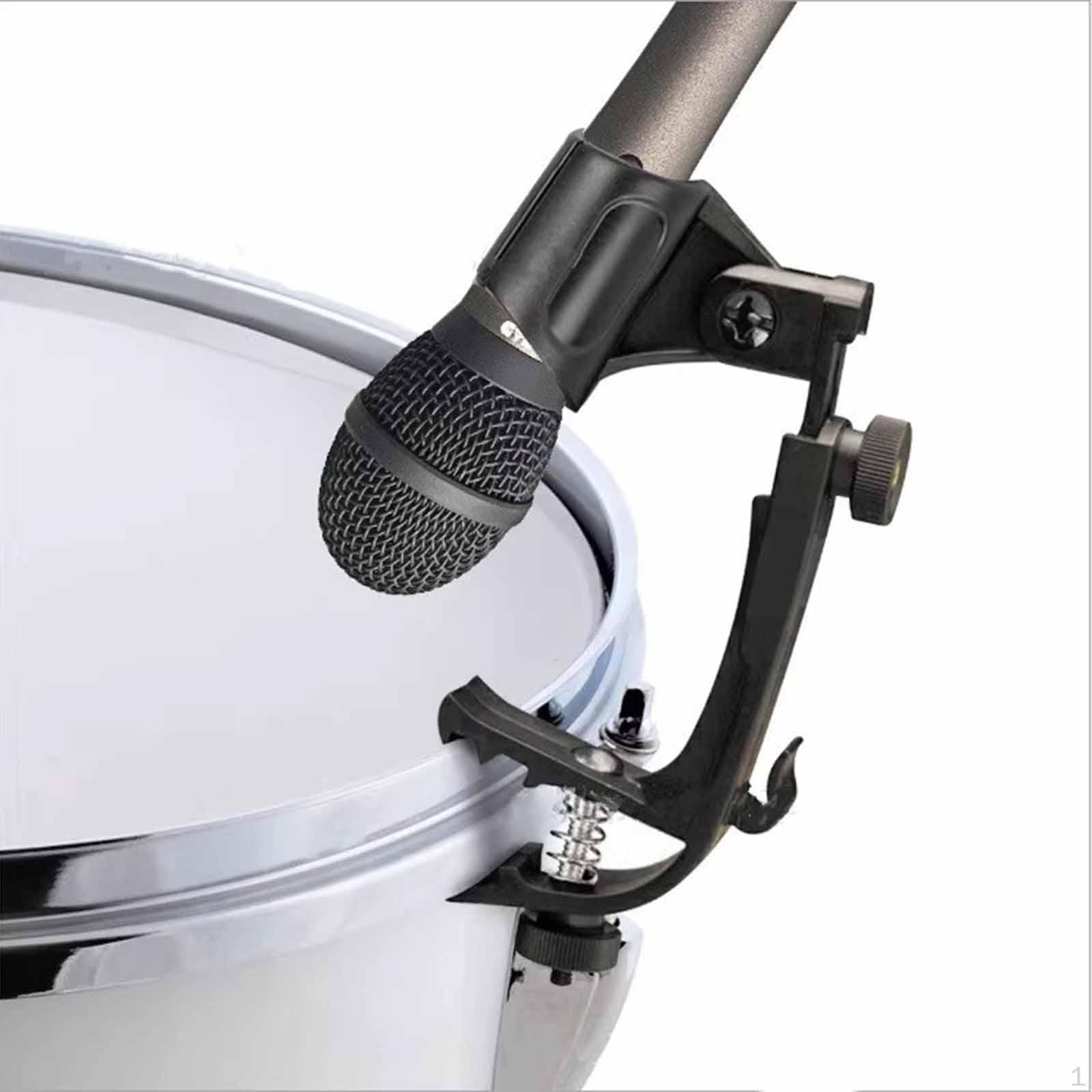 

Drum Rim Mic Clips Mount Clamp Easy Installation Adjustable Snare Holder for 18-28 Mics Player