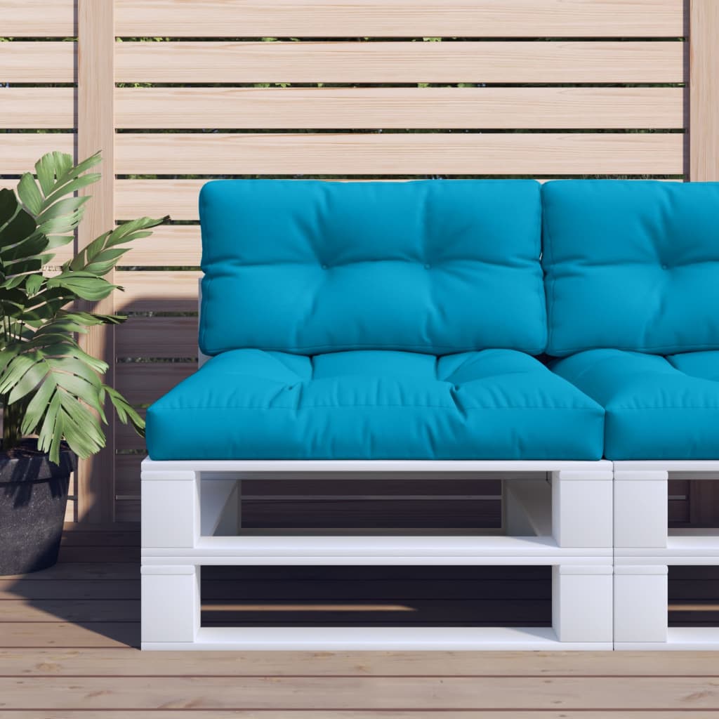 2 Piece Pallet Cushions Light Blue Fabric