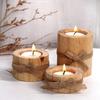Rustic Stump Candle Holder Wooden Candle Holder Rustic Wooden Stump Candle Holder Set for Farmhouse Decor Tealight