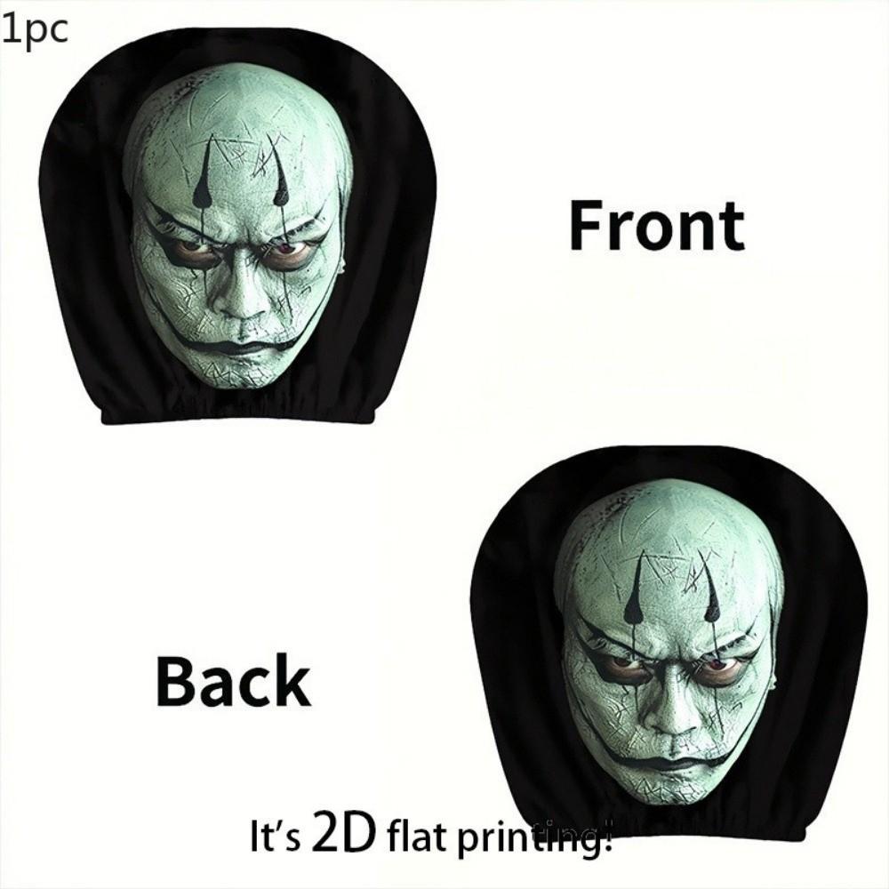 2 Pcs Halloween Accessories Car Headrest Covers Ghost Car Seat Headcover All Seasons