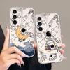 Kreslený roztomilý pouzdro astronaut pro Samsung Galaxy A34 A35 A14 A16 A56 A50 A54 A15 A55 A23 A36 A13 A33 A52 A25 A51 A52 A31 A26 A24