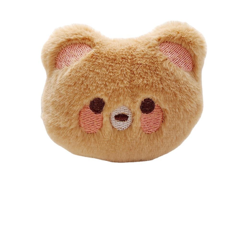 Cartoon Plush Doll Brooch Rabbit Kitten Bear Frog Wrist Strap Accessories Doll Bag Keychain Pendant