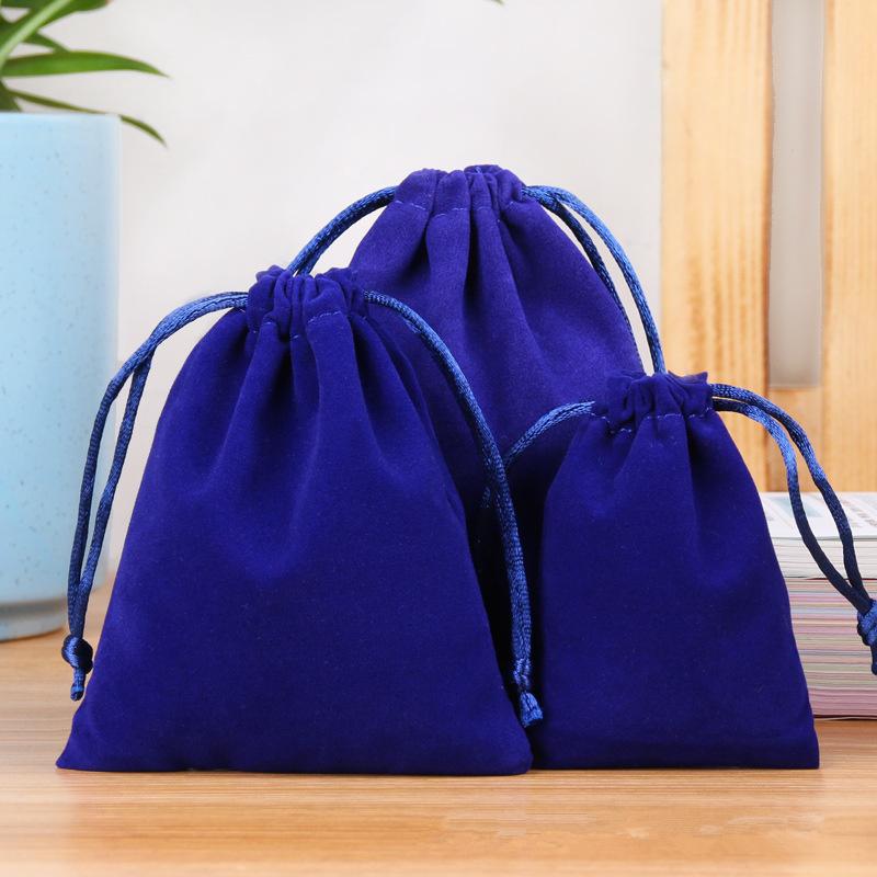 100 Pcs/Lot Velvet Drawstring Wedding Bags Gift Fabric Package Various Colors Samll Size Jewelry Pouches For Christmas Party
