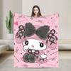 Kawaii My Melody Blanket Flannel Spring/Autumn Anime  Multifunction Warm Throw Blanket for Sofa Car Rug Piece