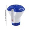 Swimming Pool Floating Dispenser with Built In Temperature Gauge for Tablets