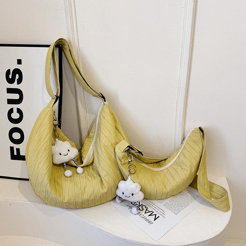 Crossbody bag women's 2025 new spring lazy style casual foreign style large capacity literary and simple shoulder bag tote bag