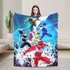 Super Sentai Blanket Super Warm Street Trend Plush Throw Blanket For Couch Chair Camping Flannel Bedspread Bed Cover