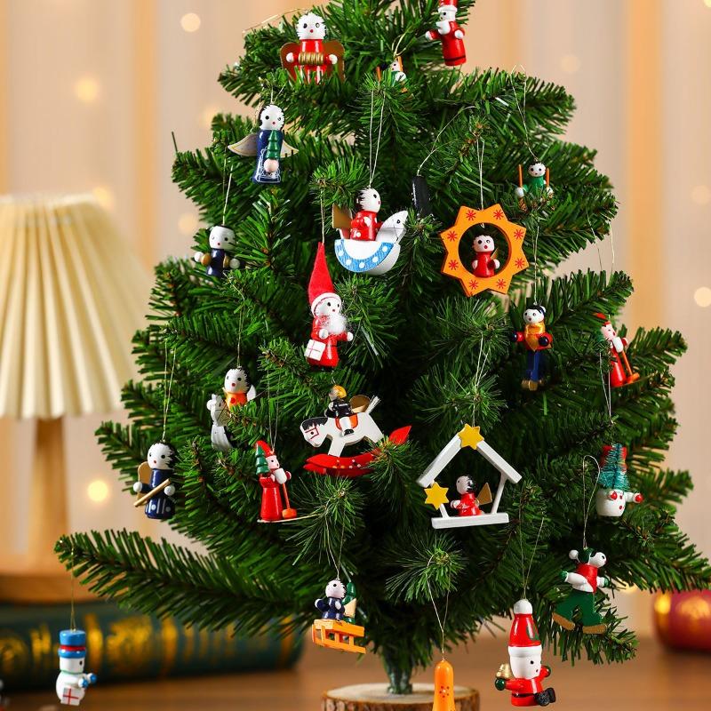 Christmas Gift Box Small Gifts Wooden Christmas Decorations Hanging Accessories Hanging Accessories Christmas Tree Small Pendants