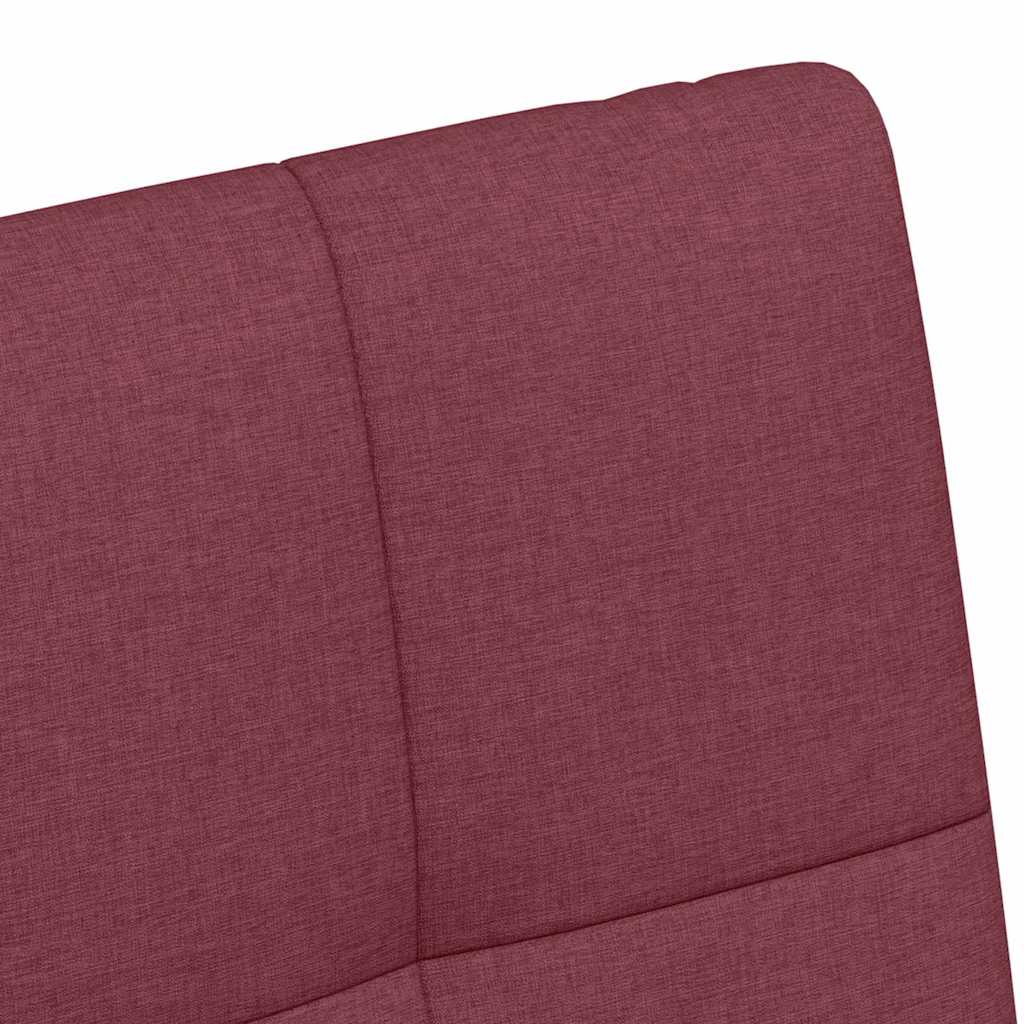 Dining Chairs with Casters 2 pcs Burgundy 58 x 65 x 94 cm Fabric